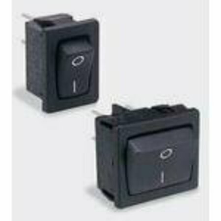 ARCOELECTRIC Rocker Switch, On-Off, 10A, 24Vdc, Quick Connect Terminal, Rocker Actuator, Panel Mount H8653VBBR2-577W